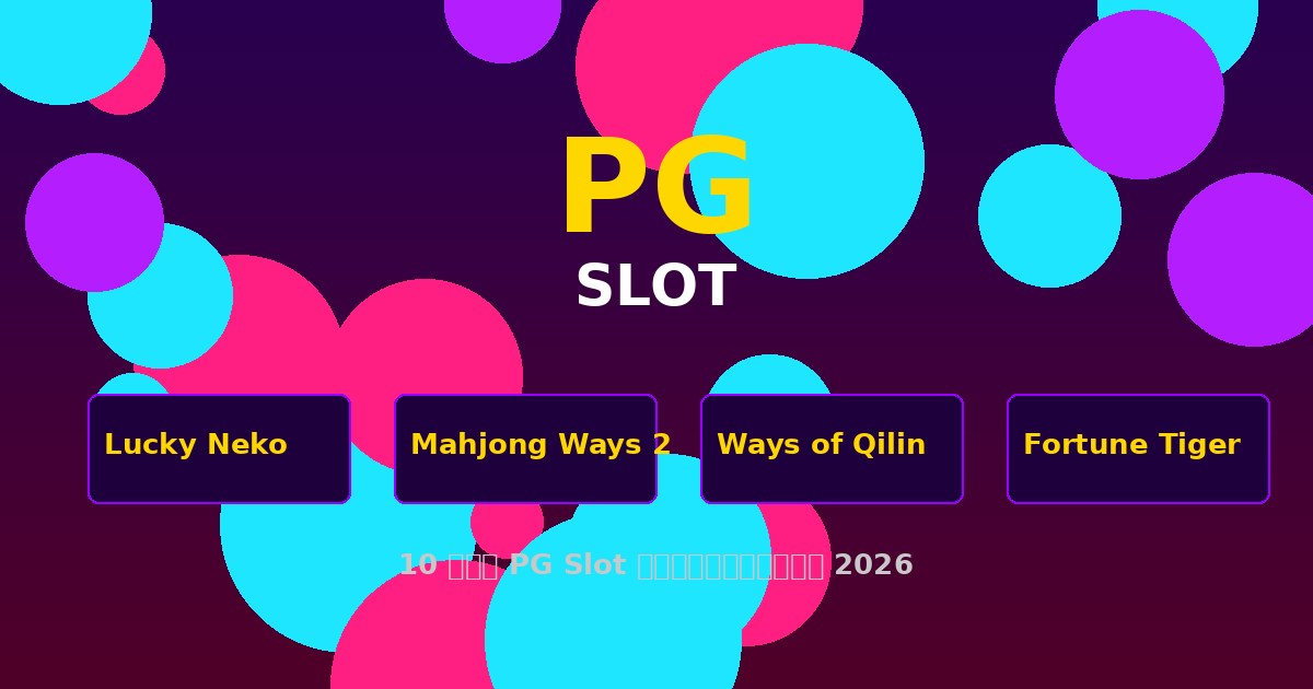 PG Slot 10 เกมยอดฮิตบน Fun88 ที่ต้องเล่น 2026 พร้อมข้อมูล RTP Lucky Neko Mahjong Ways 2 Ways of Qilin